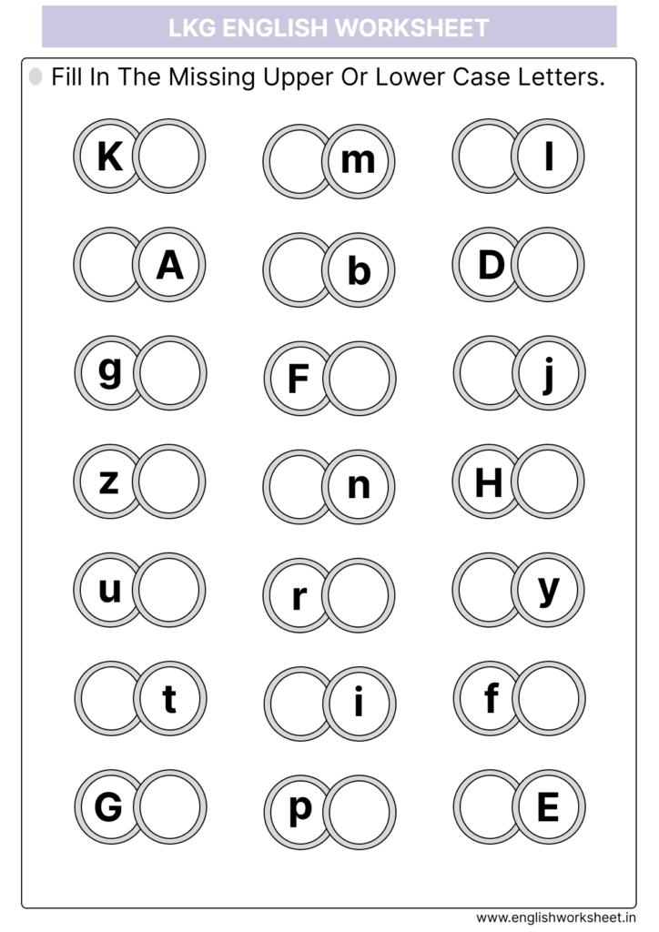 Fill In The Missing Upper Or Lower Case Letters