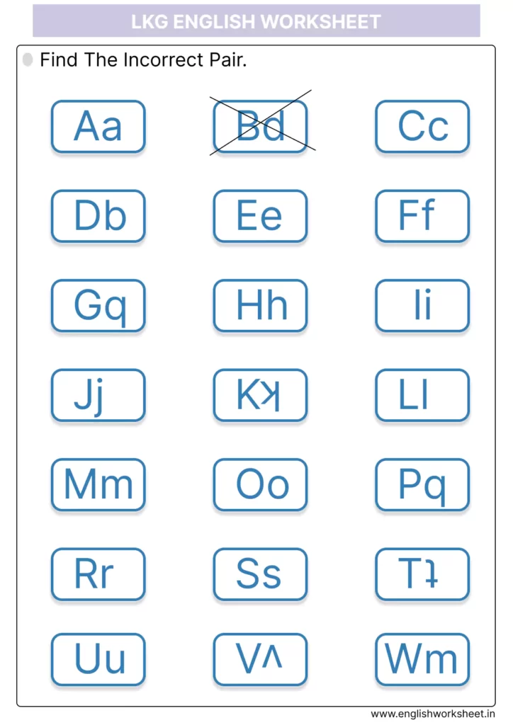 Find The Incorrect Pair